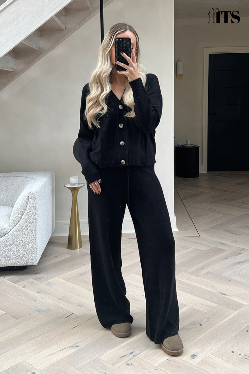 Wide Leg Knitted Co-Ord Trouser